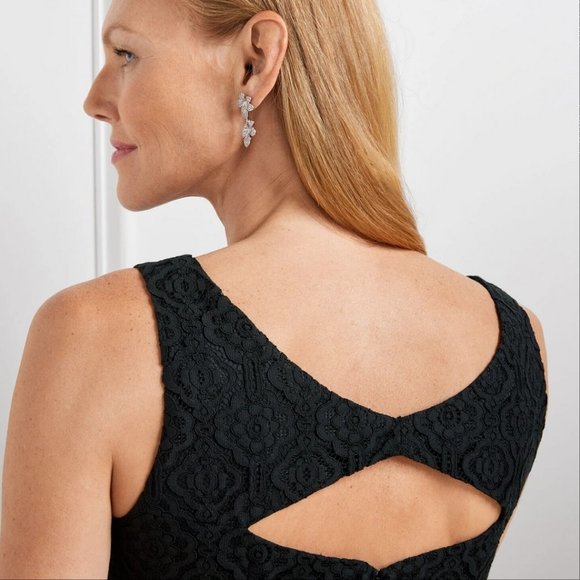 Talbots Cutout Black Lace Dress - Picture 5 of 6